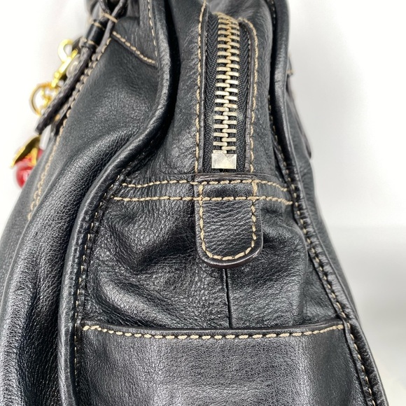 Fossil XL Black Leather Handbag - Picture 3 of 15